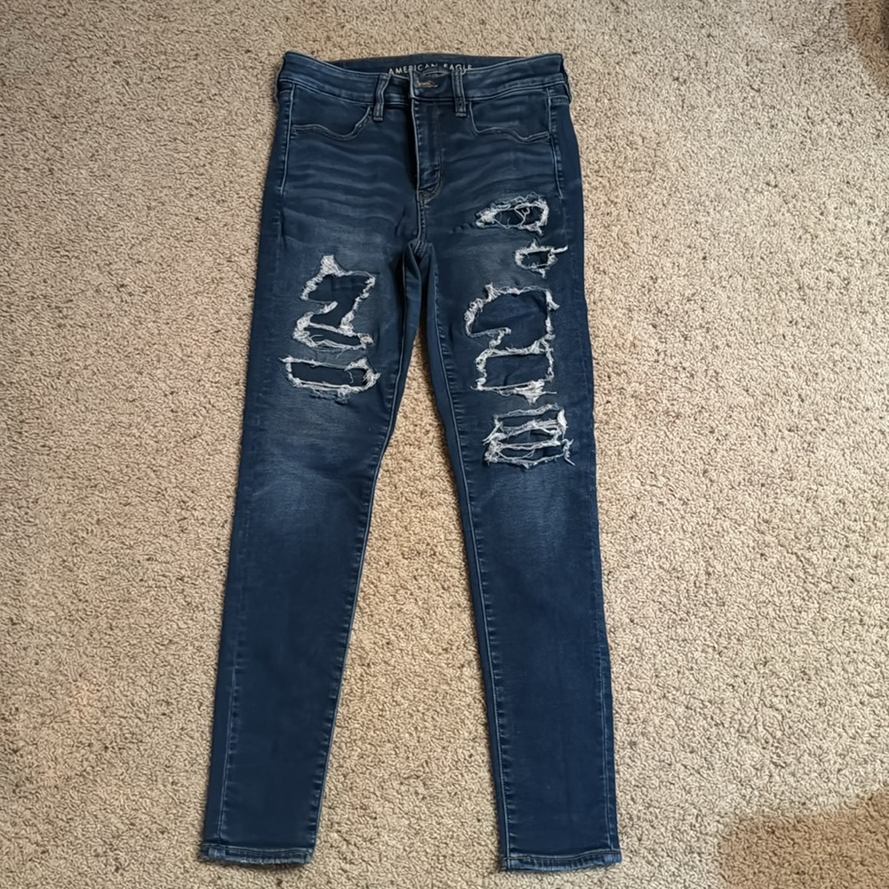 EUC LIKE NEW AEO Cozy Next Level Stretch Jeans 8 tall